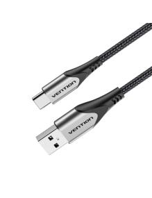 Cable USB 2.0 Tipo-C Vention CODHC/ USB Macho - USB Tipo-C Macho/ Hasta 60W/ 480Mbps/ 25cm/ Gris