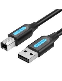 Cable USB 2.0 Impresora Vention COQBD/ USB Tipo-B Macho - USB Macho/ 480Mbps/ 50cm/ Negro