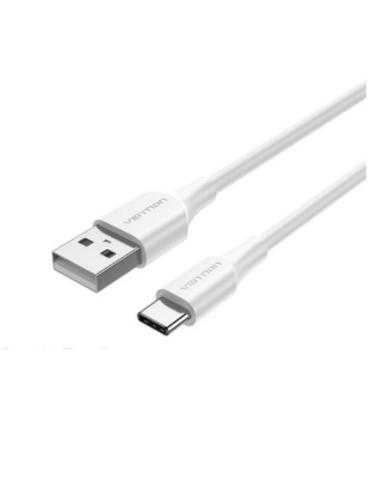 Cable USB 2.0 Tipo-C Vention CTHWF/ USB Tipo-C Macho - USB Macho/ Hasta 60W/ 480Mbps/ 1m/ Blanco