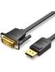 Cable Conversor Vention HAFBF/ DisplayPort Macho - DVI Macho/ 1m/ Negro