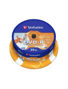 DVD-R Verbatim Imprimible 16X/ Tarrina-25uds