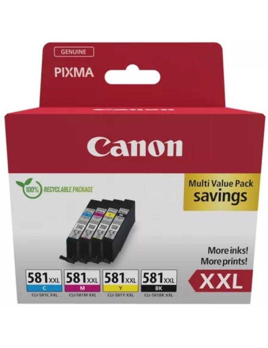 Cartucho de Tinta Original Canon CLI-581XXL Multipack Alta Capacidad/ Cian/ Magenta/ Amarillo/ Negro