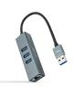 Hub USB 3.0 Nanocable 10.03.0407/ 3xUSB/ 1xRJ45/ Gris