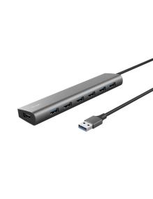 Hub USB 3.2 Gen1 Trust Halyx/ 7xUSB/ 1xUSB-C