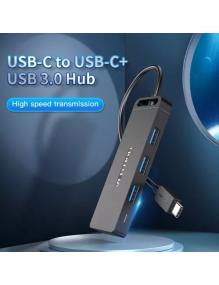 Hub USB Tipo-C Vention TGTBB/ 3xUSB/ 1xUSB Tipo-C/ 1x MicroUSB PD