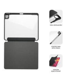 Funda Subblim Clear Shock Case para iPad Pro 12.9' 2024 M4/ Negra