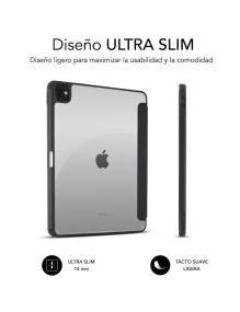 Funda Subblim Clear Shock Case para iPad Pro 12.9' 2024 M4/ Negra