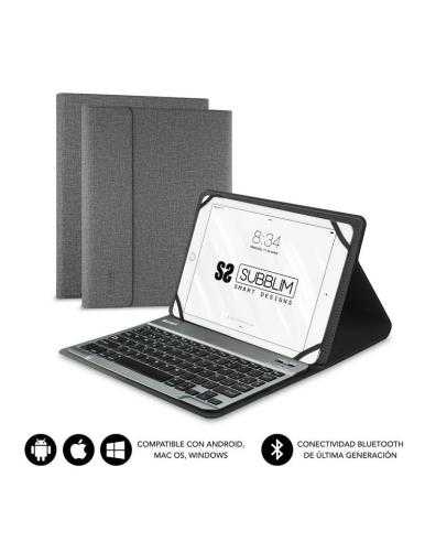 Funda con Teclado Subblim Keytab Pro Bluetooth para Tablets de 10.1'-10.8'/ Gris