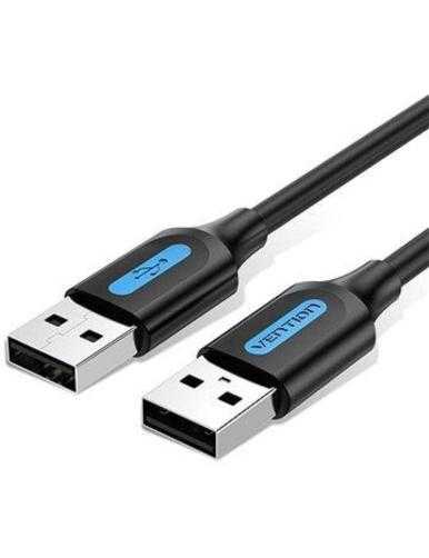 Cable USB 2.0 Vention COJBC/ USB Macho - USB Macho/ 480Mbps/ 25cm/ Negro