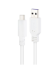 Cable USB 2.0 Nanocable 10.01.2100-W/ USB Tipo-C Macho - USB Macho/ 50cm/ Blanco