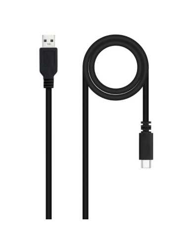 Cable USB 2.0 Nanocable 10.01.2101-L150/ USB Tipo-C Macho - USB Macho/ 1.5m/ Negro