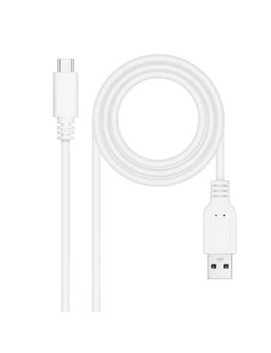 Cable USB 2.0 Nanocable 10.01.2101-L150-W/ USB Tipo-C Macho - USB Macho/ 1.5m/ Blanco