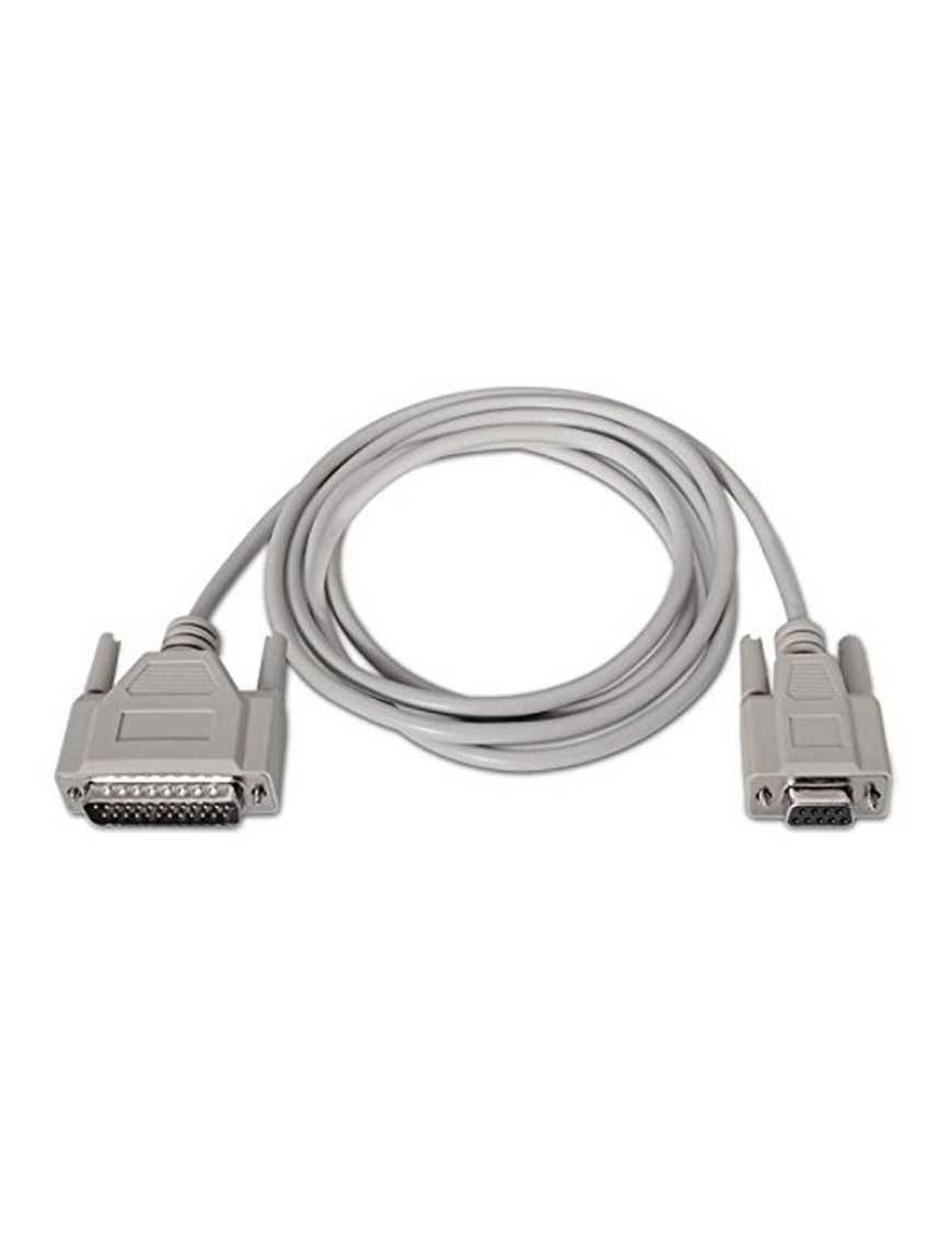 Cable Serie NULL Modem Nanocable 10.14.0802/ DB9 Hembra - DB25 Macho/ 1.8m/ Beige