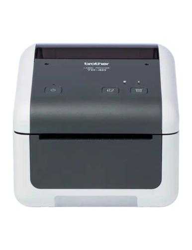 Impresora de Etiquetas y Tickets Brother TD-4420DN/ Térmica Directa/ Ancho etiqueta 118mm/ USB-RS-232C/ Blanca y Negra