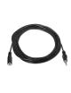 Adaptador Estéreo Aisens A128-0146/ Jack 3.5 Macho - Jack 3.5 Hembra/ Hasta 0.1W/ 3m/ Negro