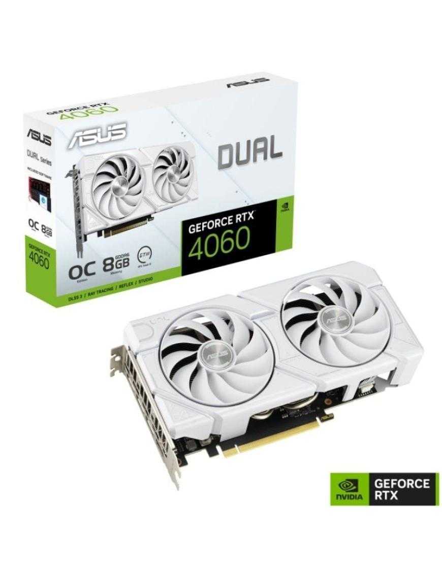 Tarjeta Gráfica Asus Dual GeForce RTX 4060 EVO OC White Edition/ 8GB GDDR6