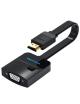 Cable Conversor Vention 74345/ HDMI Macho/ VGA Hembra - Jack 3.5 Hembra/ 15cm/ Negro