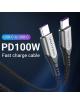 Cable USB 2.0 Tipo-C 5A 100W Vention TAEHH/ USB Tipo-C Macho - USB Tipo-C Macho/ Hasta 100W/ 480Mbps/ 2m/ Gris