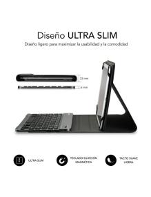 Funda con Teclado Subblim Keytab Pro Bluetooth para Tablets de 10.1'-10.8'/ Roja