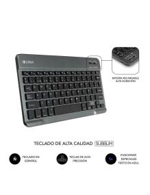 Funda con Teclado Subblim Keytab Pro Bluetooth para Tablets de 10.1'-10.8'/ Roja