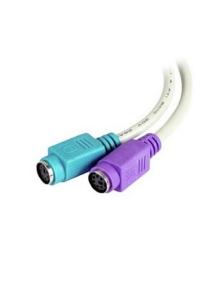 Cable Conversor 3GO C101/ USB Macho - 2x PS2 Macho/ 10cm/ Blanco