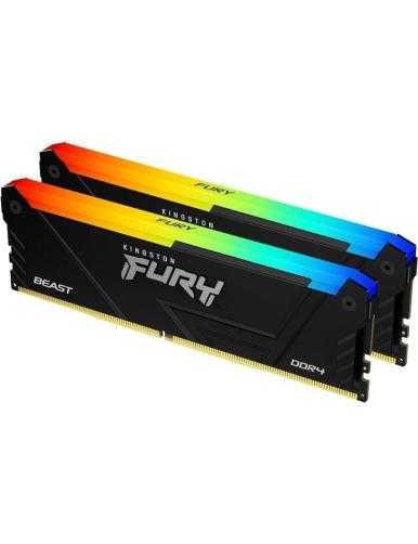 Memoria RAM Kingston FURY Beast RGB 2 x 8GB/ DDR4/ 3200MHz/ 1.35V/ CL16/ DIMM