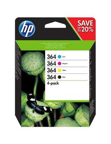 Cartucho de Tinta Original HP nº364 Multipack/ Negro/ Magenta/ Cian/ Amarillo