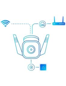 Cámara de Videovigilancia TP-Link Tapo TC65/ Visión Nocturna/ Control desde APP