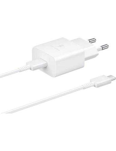 Cargador de Pared Samsung EP-T1510XWE/ 1xUSB Tipo-C + Cable USB Tipo-C/ 15W