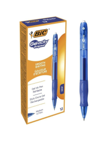 Caja de Bolígrafos de Tinta de Gel Bic Gelocity 526274/ 12 unidades/ Azules