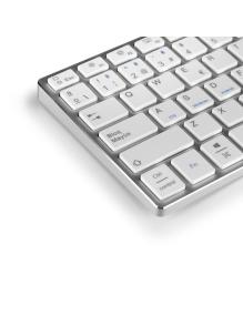 Teclado Compacto Inalámbrico por Bluetooth Subblim Advance Compact/ Plata