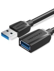 Cable Alargador USB 3.0 Vention VAS-A45-B100/ USB Macho - USB Hembra/ 5Gbps/ 1m/ Negro