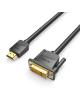 Cable Conversor Vention ABFBG/ DVI-D Macho - HDMI Macho/ 1.5m/ Negro