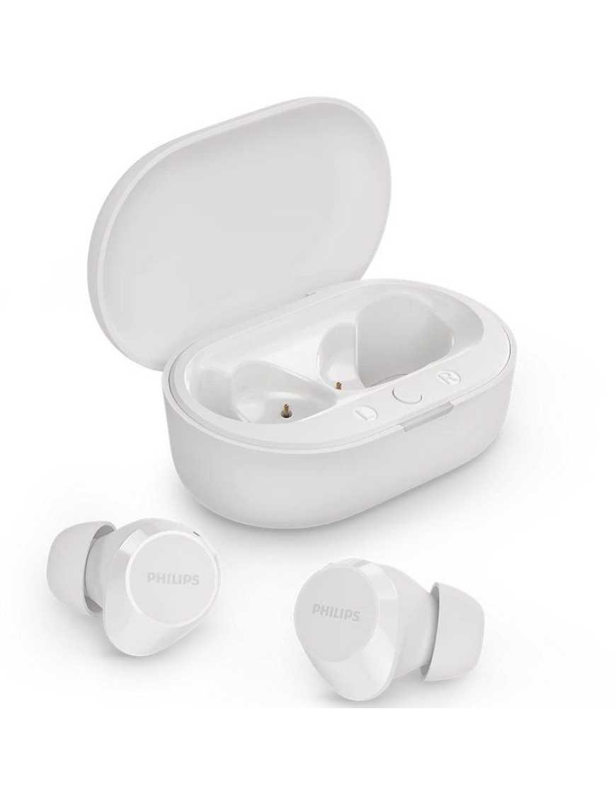 Auriculares Bluetooth Philips TAT1209 con estuche de carga/ Autonomía 6h/ Blancos