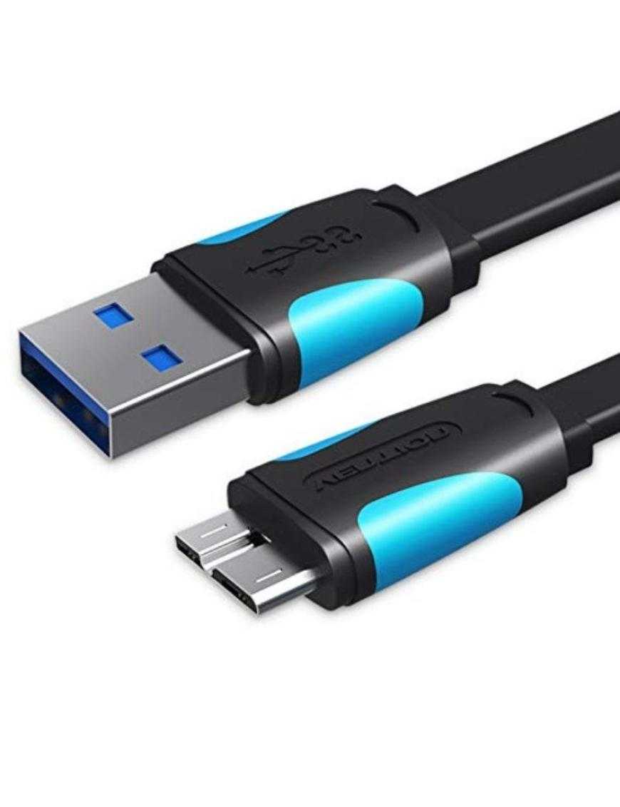 Cable USB 3.0 Vention VAS-A12-B050/ MicroUSB Macho - USB Macho/ 10W/ 5Gbps/ 50cm/ Azul y Negro