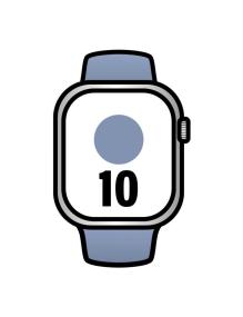 Apple Watch Series 10/ GPS/ Cellular/ 46mm/ Caja de Aluminio / Correa Deportiva Azul Denim S/M