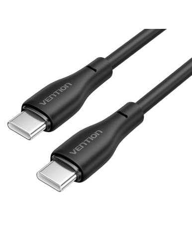 Cable USB Tipo-C Vention H27BF/ USB Tipo-C Macho - USB Tipo-C Macho/ 60W/ 480Mbps/ 1m/ Negro