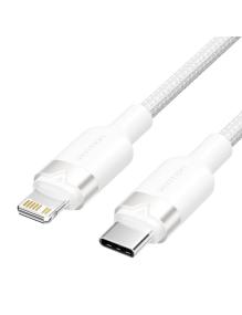 Cable USB Tipo-C Lightning Vention LALWF/ USB Tipo-C Macho - Lightning Macho/ 27W/ 480Mbps/ 1m/ Blanco