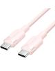 Cable USB 2.0 Tipo-C 3A Vention TRDPF/ USB Tipo-C Macho - USB Tipo-C Macho/ Hasta 60W/ 480Mbps/ 1m/ Rosa