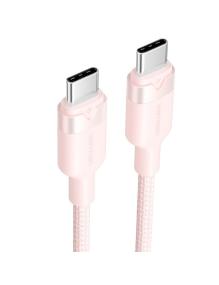 Cable USB 2.0 Tipo-C 3A Vention TRDPF/ USB Tipo-C Macho - USB Tipo-C Macho/ Hasta 60W/ 480Mbps/ 1m/ Rosa