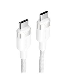 Cable USB 2.0 Tipo-C 3A Vention TRDWF/ USB Tipo-C Macho - USB Tipo-C Macho/ Hasta 60W/ 480Mbps/ 1m/ Blanco