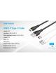 Cable USB Tipo-C Vention H25BF/ USB Tipo-C Macho - USB Macho/ 15W/ 480Mbps/ 1m/ Negro