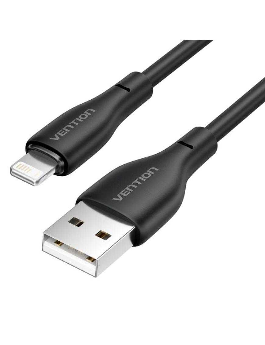 Cable USB 2.0 Lightning Vention H26BF/ Lightning Macho - USB Macho/ 10W/ 480Mbps/ 1m/ Negro