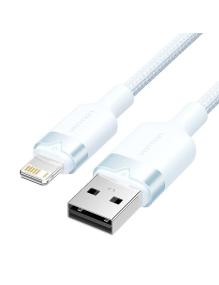 Cable USB 2.0 Lightning Vention LANSF/ USB Macho - Lightning Macho/ 480Mbps/ 1m/ Azul