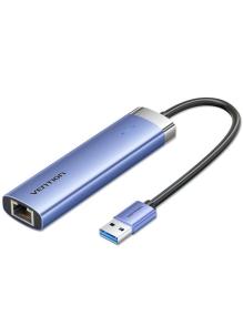 Hub USB 3.0 Vention TGFSB/ 3xUSB/ 1xRJ45/ 1xUSB Tipo-C PD