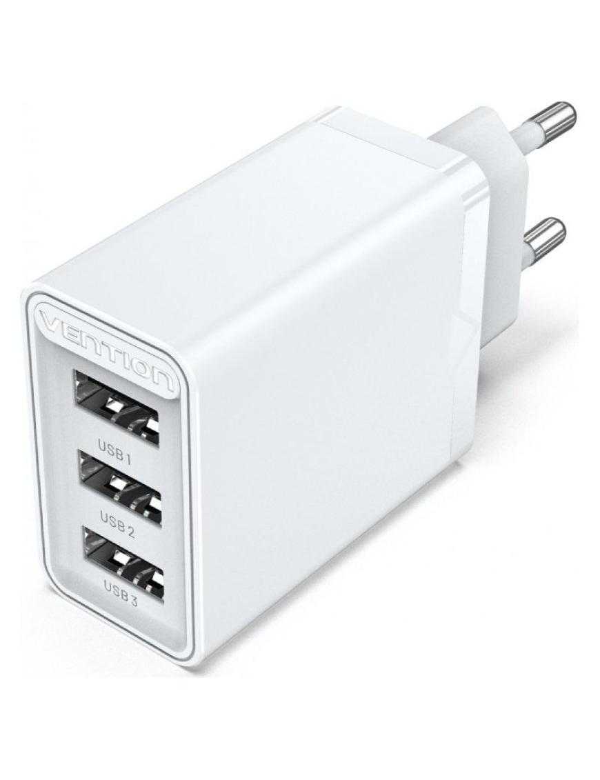 Cargador de Pared Vention FEAW0-EU/ 3xUSB