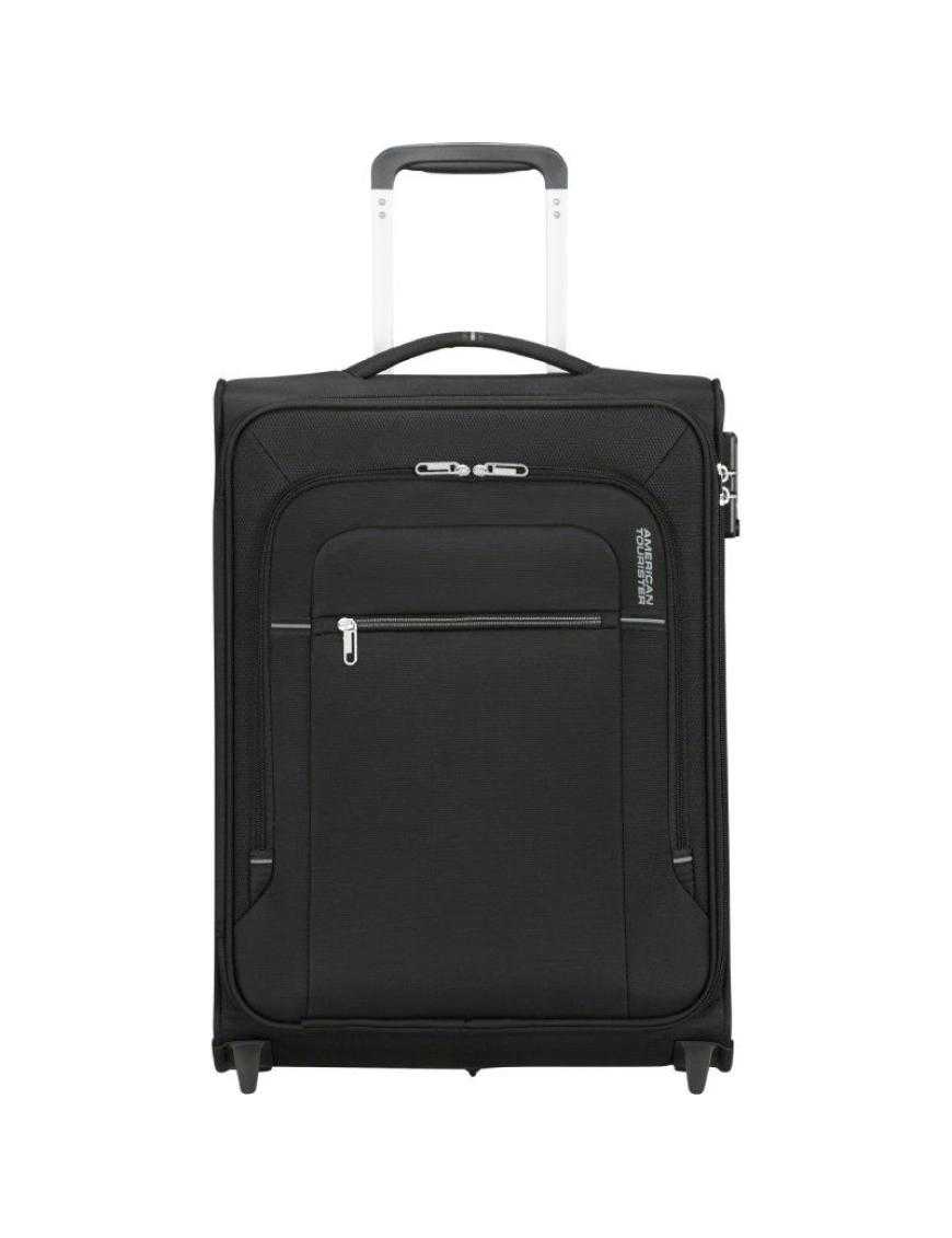 Maleta de Cabina American Tourister Crosstrack Upright 55cm/ 55x40x20cm/ 2 Ruedas/ Negra y Gris