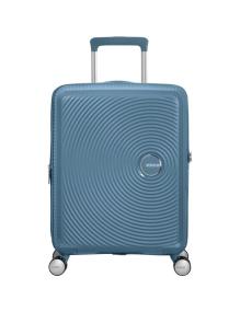 Maleta de Cabina American Tourister SoundBox Spinner 55cm/ 55x40x20cm/ 4 Ruedas/ Azul Piedra