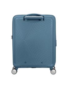 Maleta de Cabina American Tourister SoundBox Spinner 55cm/ 55x40x20cm/ 4 Ruedas/ Azul Piedra