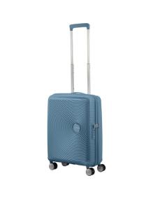 Maleta de Cabina American Tourister SoundBox Spinner 55cm/ 55x40x20cm/ 4 Ruedas/ Azul Piedra